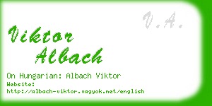 viktor albach business card